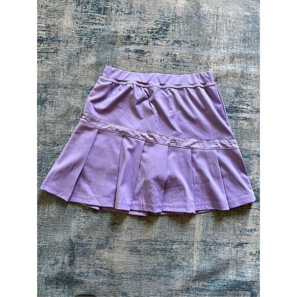New! Pansee Lavender Purple Pleated Athletic Skort Girls 12 - Picture 1 of 6
